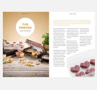 Fijnproevers-artikel in Veine Magazine over voeding bij slikproblemen.​