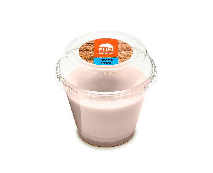 Smoothie aardbei voor slikproblemen eiwitverrijkt van fijnproevers