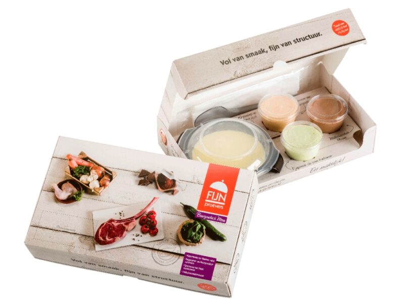 Fijnproevers Bourgondisch Menu: eiwitverrijkte maaltijd voor mensen met kauw- en slikproblemen.