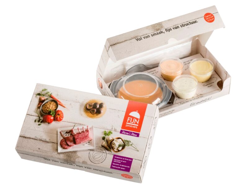 Miriam’s Menu van Fijnproevers: eiwitverrijkte maaltijd voor mensen met kauw- en slikproblemen.