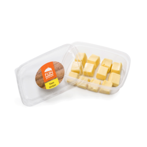 Snacks kaasblokjes voor slikproblemen eiwitverrijkt van fijnproevers productfoto
