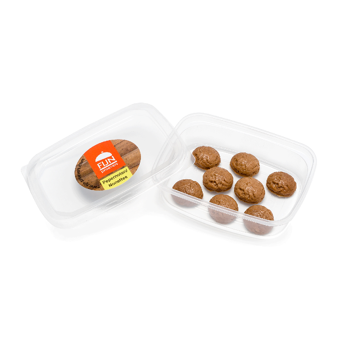 Snacks pepernoten voor slikproblemen eiwitverrijkt van fijnproevers productfoto