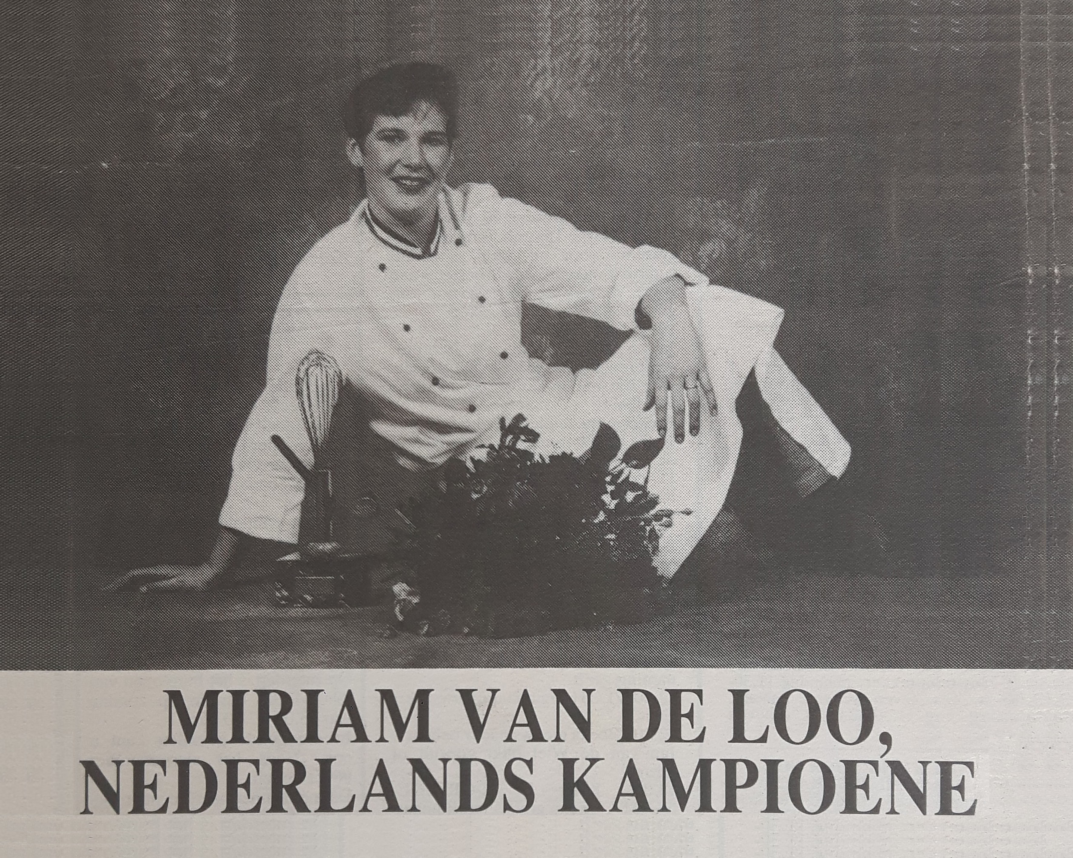 Miriam van der Loo Nederlands Kampioen Patissier 1994