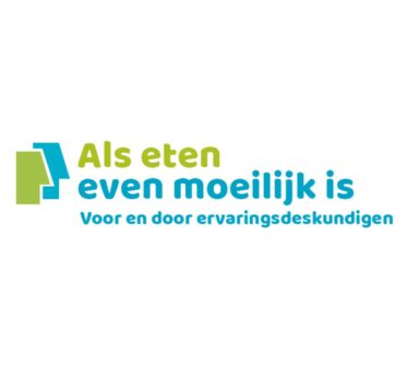 Campagnebeeld van 'Als eten even moeilijk is', met focus op ondersteuning bij kauw-, slik- en eetlustproblemen.