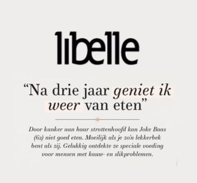Fijnproevers' innovatieve maaltijden besproken in Libelle Magazine.